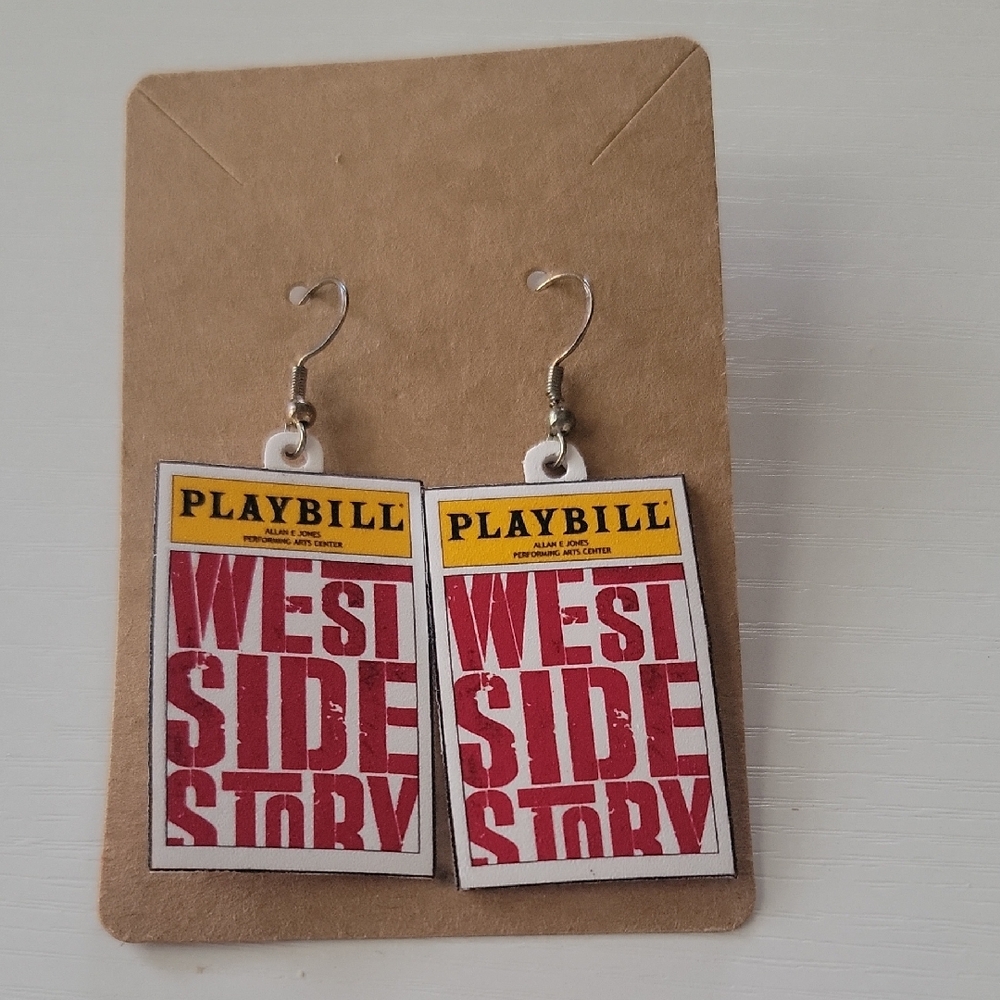 West Side Story Playbill Earrings